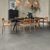 Knight tile rigid core vinyl floor in a dining room