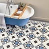 Clifton CLIF-04 floors in a bathroom with a blue clawfoot tub