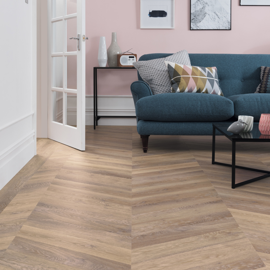KAL07 mid brown abstract flooring by Karndean in a living room