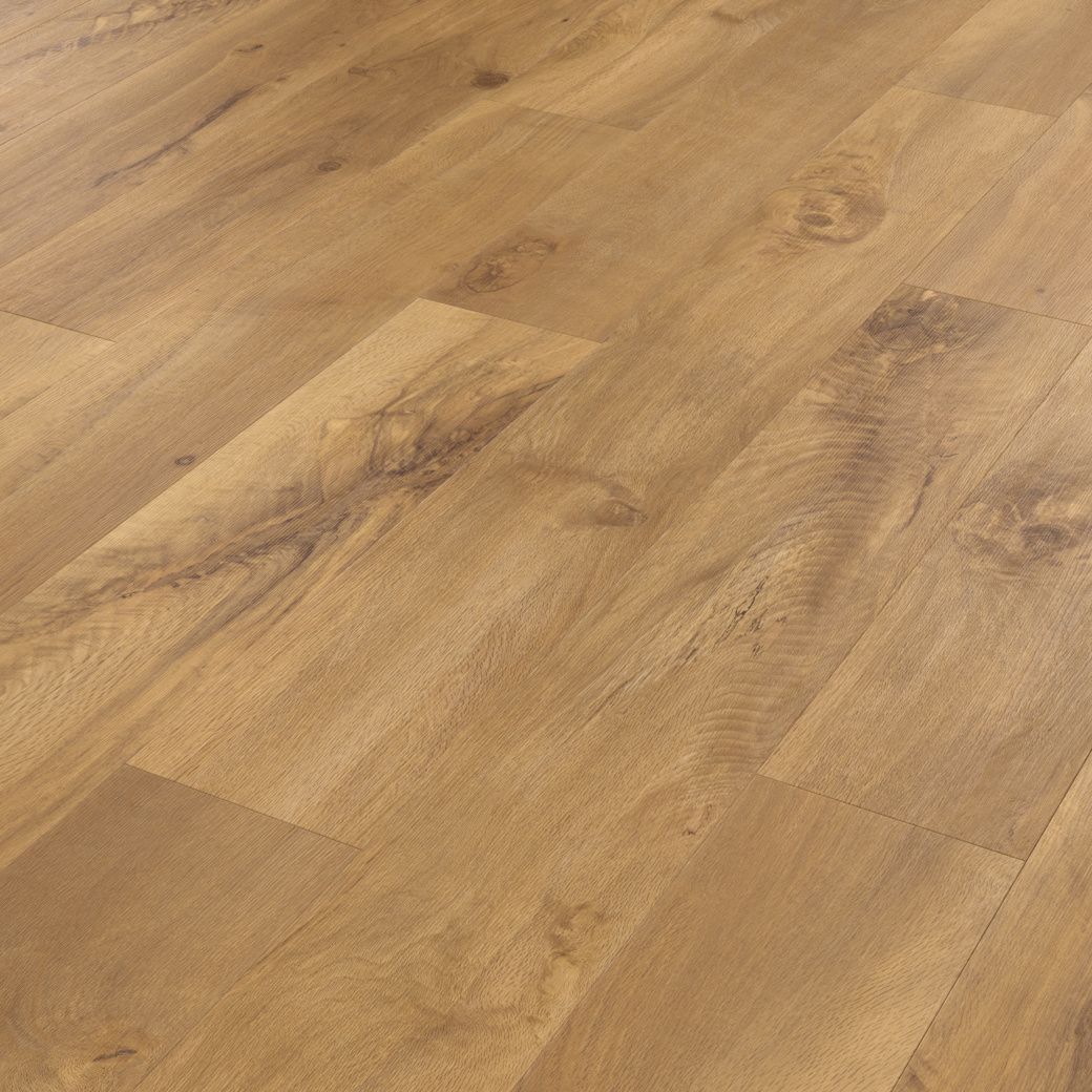 Auckland Oak golden brown LVT flooring by Karndean taken from the side