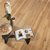 Baltic Limed Oak golden brown LVT flooring by Karndean in a living room taken from above